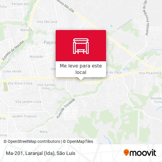 Ma-201, Laranjal (Ida) mapa