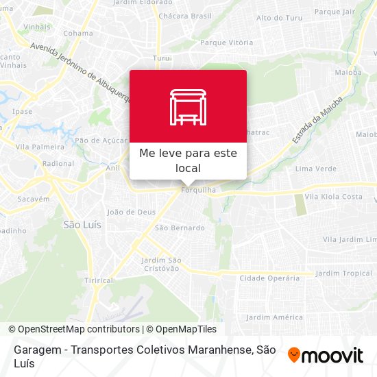 Garagem - Transportes Coletivos Maranhense mapa