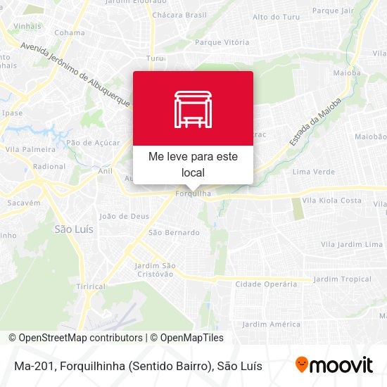 Ma-201, Forquilhinha (Sentido Bairro) mapa