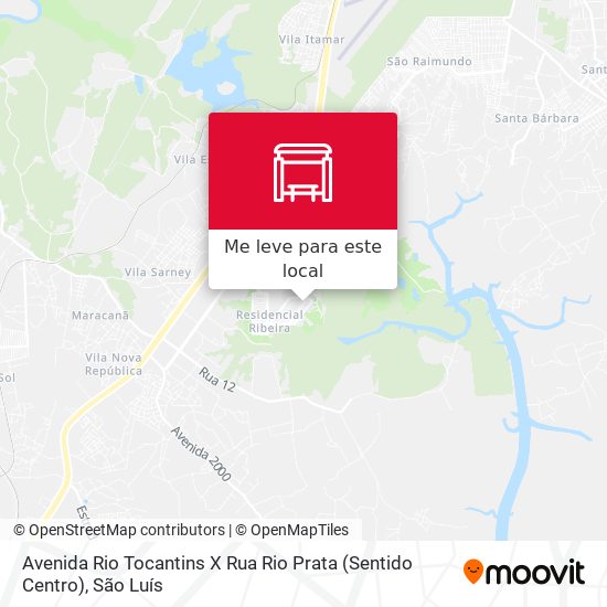Avenida Rio Tocantins X Rua Rio Prata (Sentido Centro) mapa