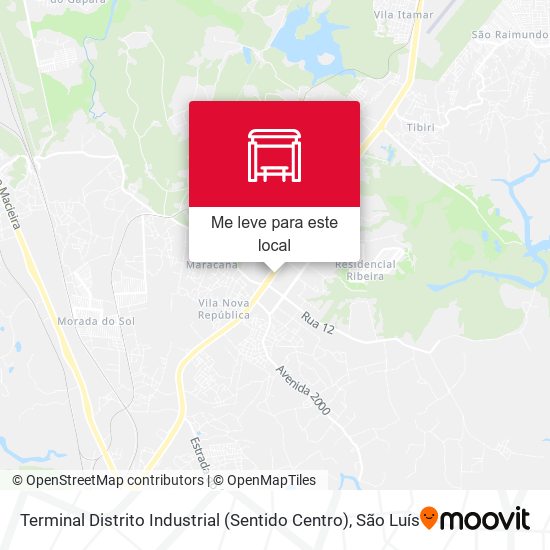 Terminal Distrito Industrial (Sentido Centro) mapa