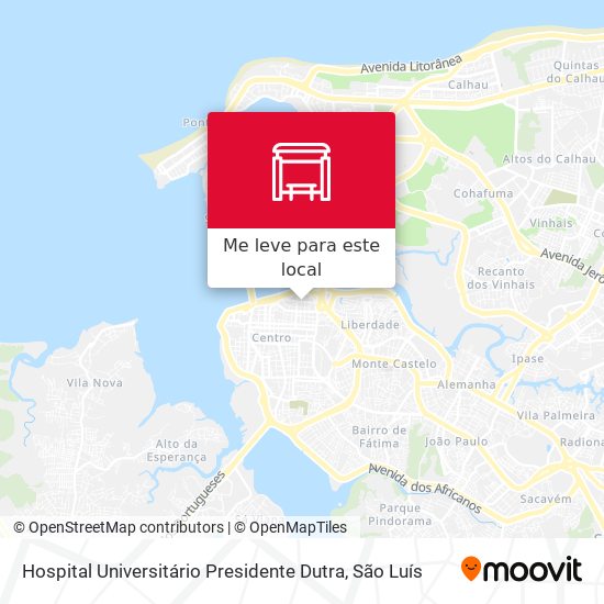 Hospital Universitário Presidente Dutra mapa