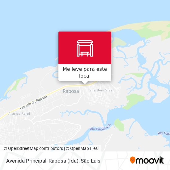Avenida Principal, Raposa (Ida) mapa