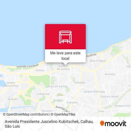 Avenida Presidente Juscelino Kubitschek, Calhau mapa