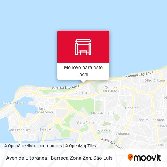 Avenida Litorânea | Barraca Zona Zen mapa