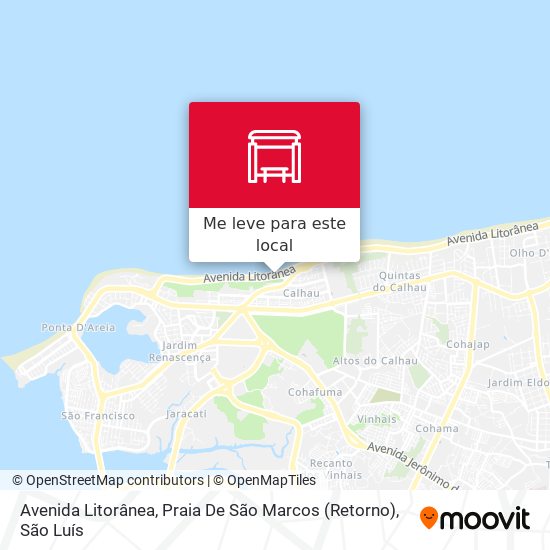 Avenida Litorânea, Praia De São Marcos (Retorno) mapa