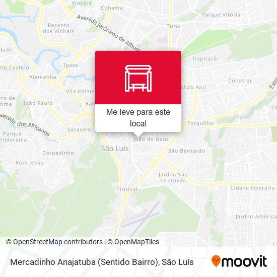 Mercadinho Anajatuba (Sentido Bairro) mapa