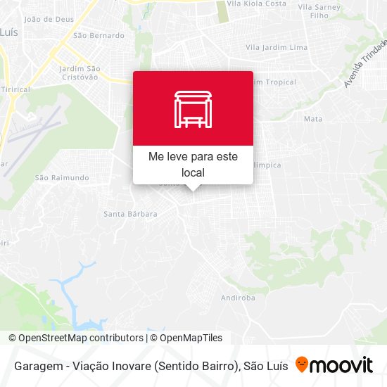 Garagem - Viação Inovare (Sentido Bairro) mapa