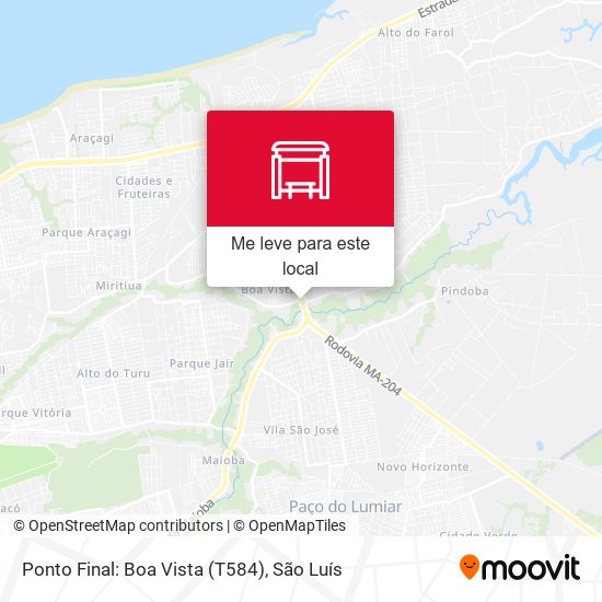 Ponto Final: Boa Vista (T584) mapa