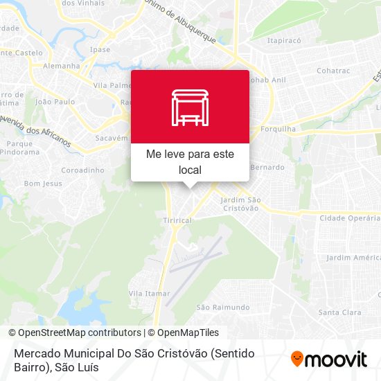 Mercado Municipal Do São Cristóvão (Sentido Bairro) mapa