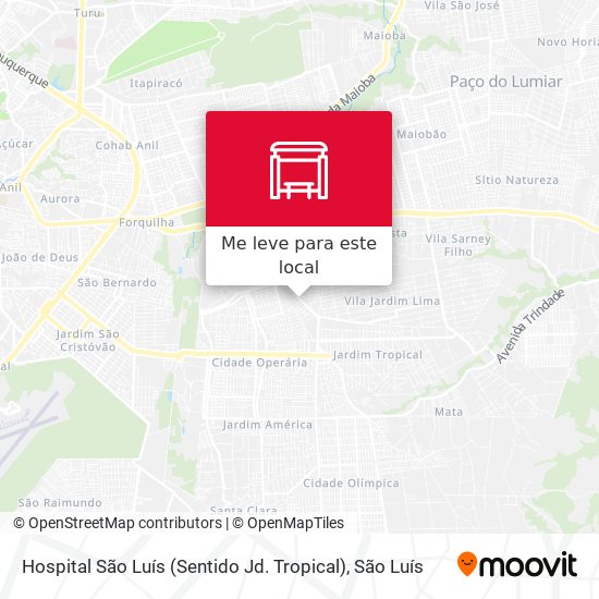 Hospital São Luís (Sentido Jd. Tropical) mapa