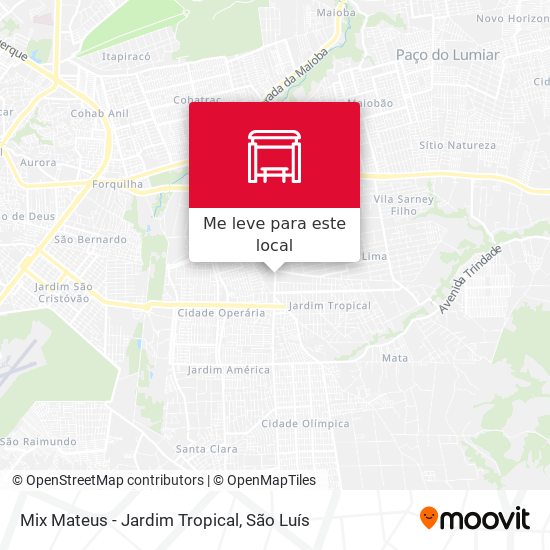 Mix Mateus - Jardim Tropical mapa