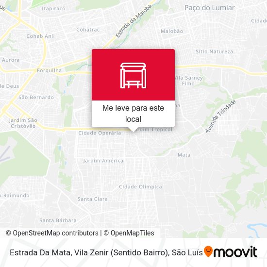 Estrada Da Mata, Vila Zenir (Sentido Bairro) mapa