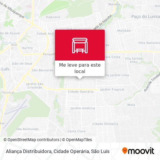 Aliança Distribuidora, Cidade Operária mapa