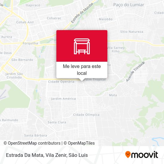 Estrada Da Mata, Vila Zenir mapa