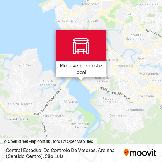 Central Estadual De Controle De Vetores, Areinha (Sentido Centro) mapa