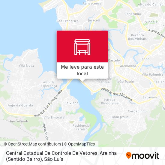 Central Estadual De Controle De Vetores, Areinha (Sentido Bairro) mapa