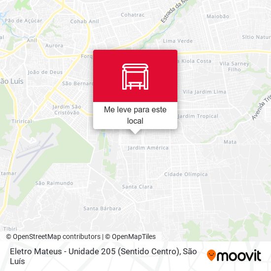 Eletro Mateus - Unidade 205 (Sentido Centro) mapa