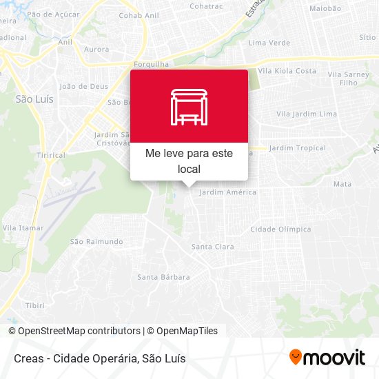 Creas - Cidade Operária mapa