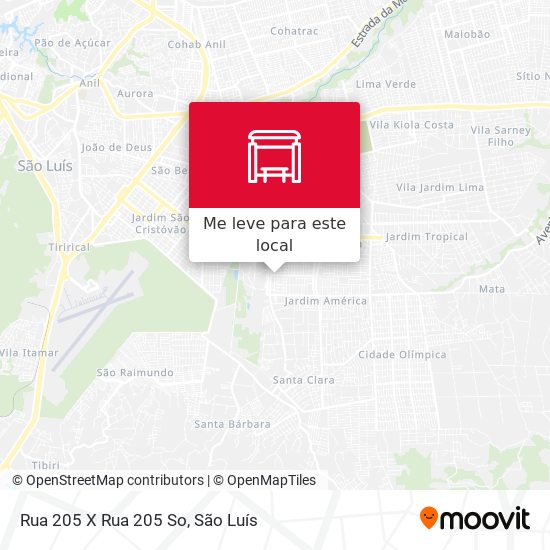 Rua 205 X Rua 205 So mapa