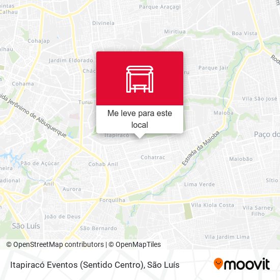 Itapiracó Eventos (Sentido Centro) mapa