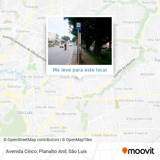 Avenida Cinco, Planalto Anil mapa