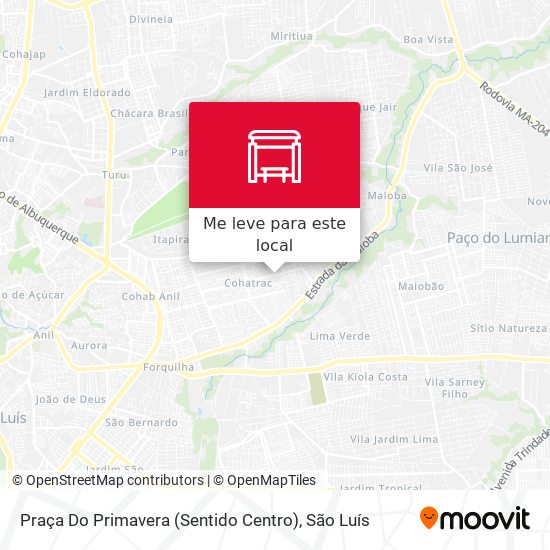 Praça Do Primavera (Sentido Centro) mapa