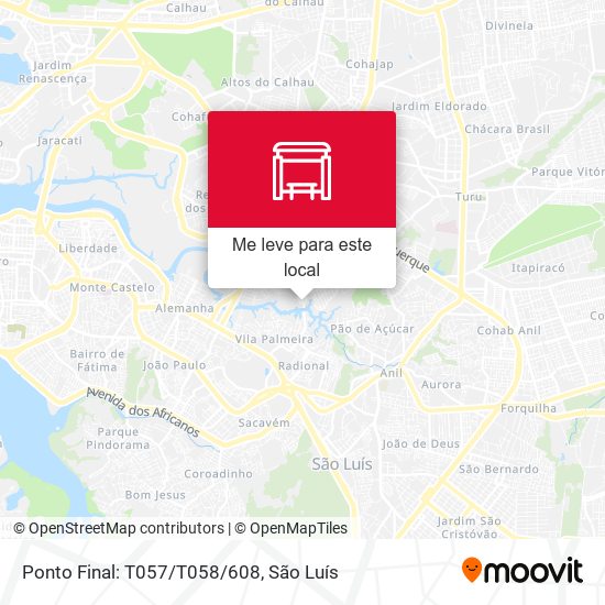 Ponto Final: T057/T058/608 mapa