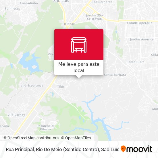 Rua Principal, Rio Do Meio (Sentido Centro) mapa