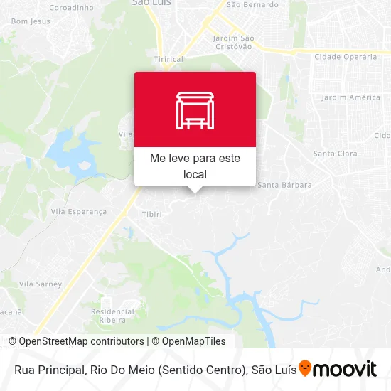 Rua Principal, Rio Do Meio (Sentido Centro) mapa