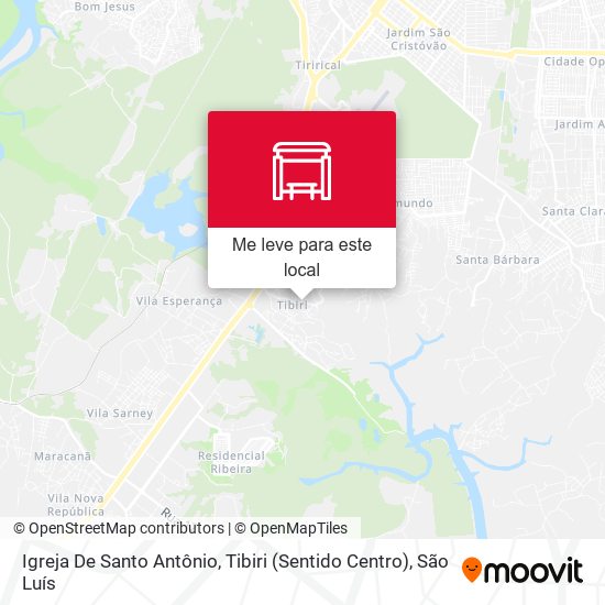 Igreja De Santo Antônio, Tibiri (Sentido Centro) mapa