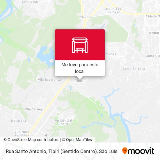 Rua Santo Antônio, Tibiri (Sentido Centro) mapa