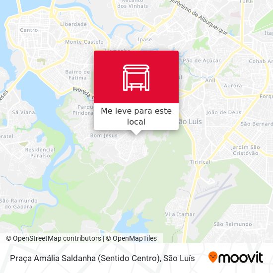 Praça Amália Saldanha (Sentido Centro) mapa