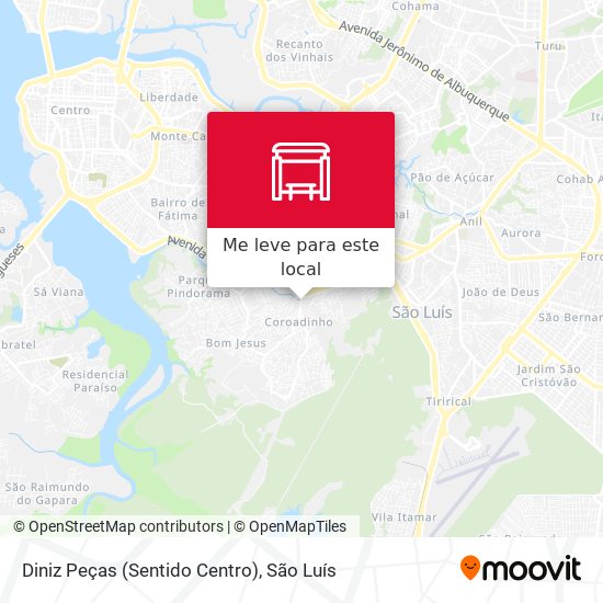 Diniz Peças (Sentido Centro) mapa