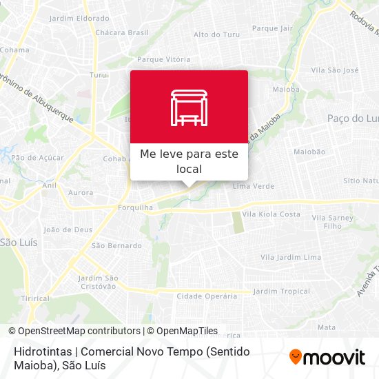 Hidrotintas | Comercial Novo Tempo (Sentido Maioba) mapa