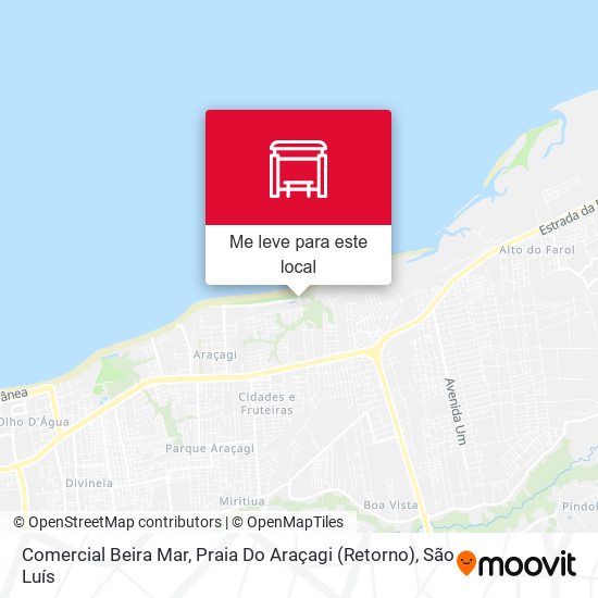 Comercial Beira Mar, Praia Do Araçagi (Retorno) mapa