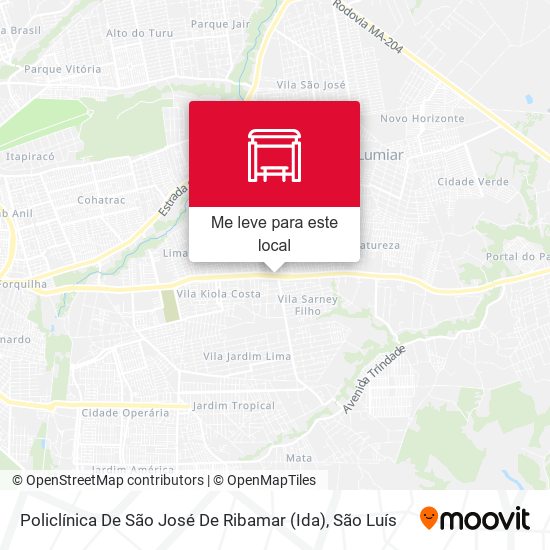 Policlínica De São José De Ribamar (Ida) mapa