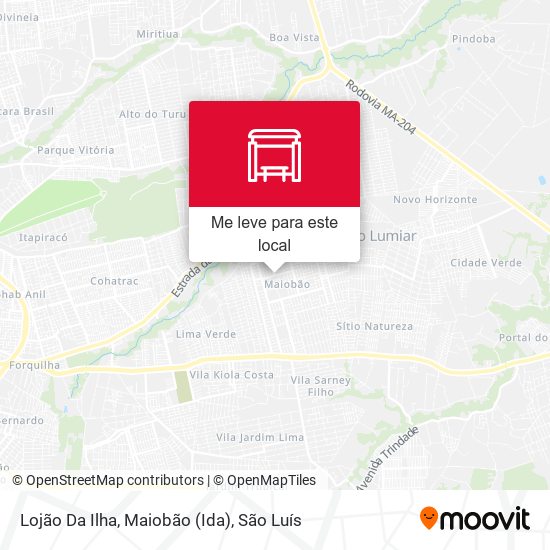 Lojão Da Ilha, Maiobão (Ida) mapa