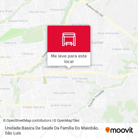 Unidade Básica De Saúde Da Família Do Maiobão mapa