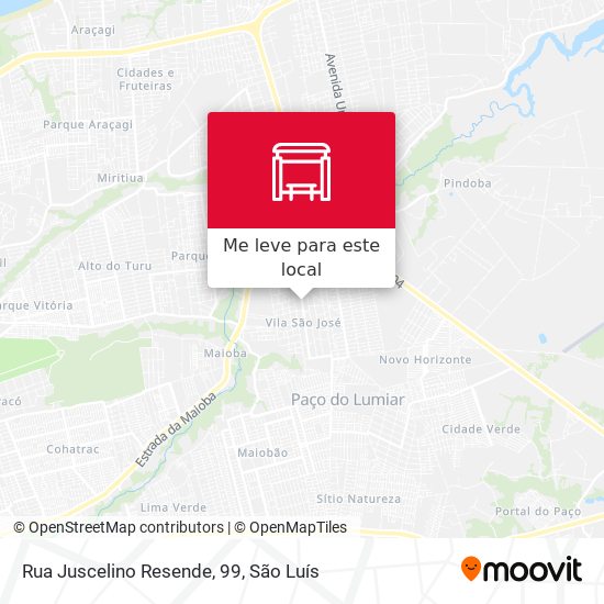 Rua Juscelino Resende, 99 mapa