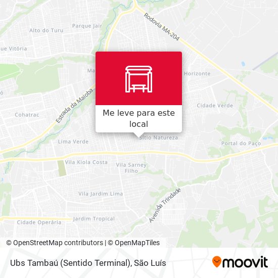 Ubs Tambaú (Sentido Terminal) mapa