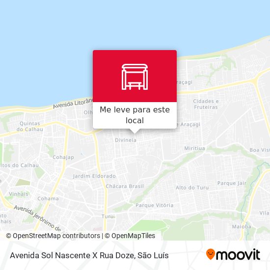 Avenida Sol Nascente X Rua Doze mapa