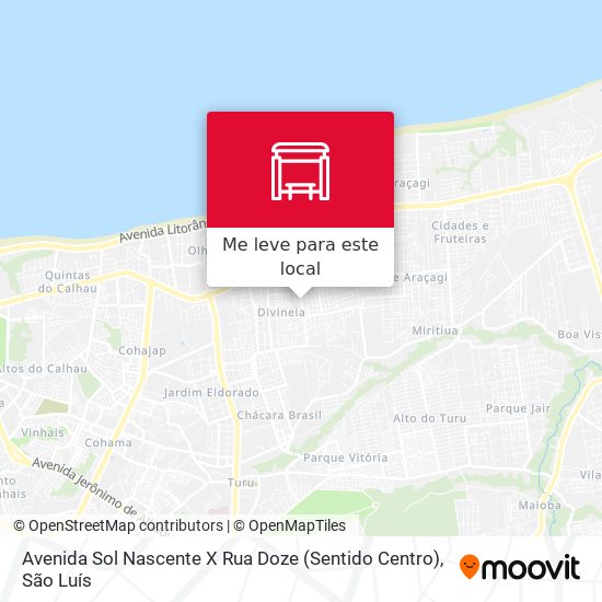 Avenida Sol Nascente X Rua Doze (Sentido Centro) mapa