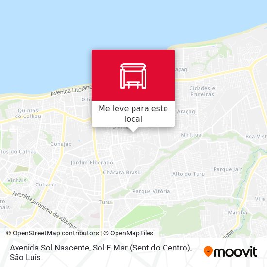 Avenida Sol Nascente, Sol E Mar (Sentido Centro) mapa