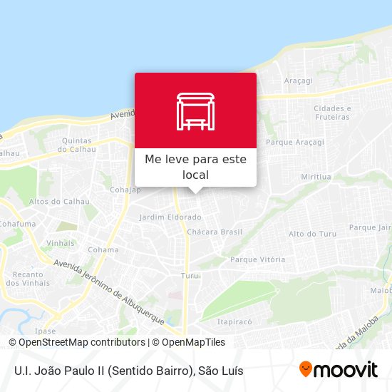U.I. João Paulo II (Sentido Bairro) mapa