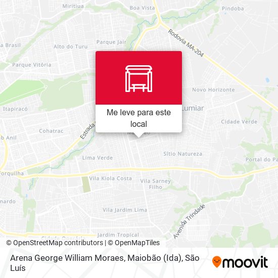 Arena George William Moraes, Maiobão (Ida) mapa