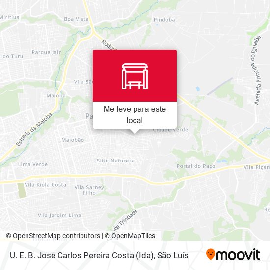 U. E. B. José Carlos Pereira Costa (Ida) mapa