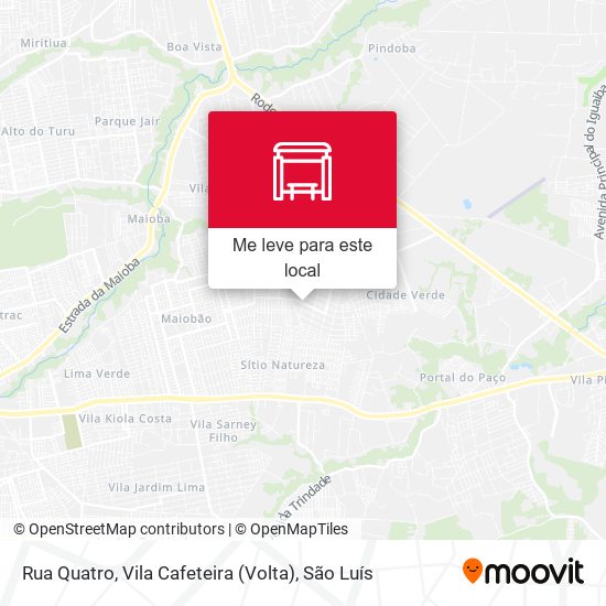 Rua Quatro, Vila Cafeteira (Volta) mapa
