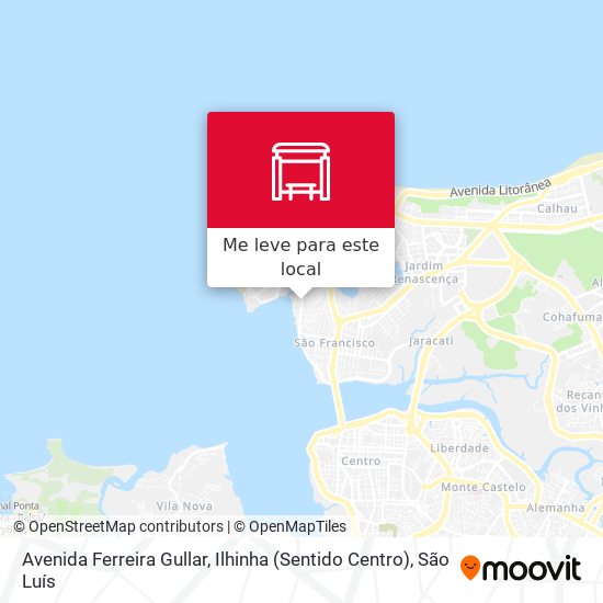 Avenida Ferreira Gullar, Ilhinha (Sentido Centro) mapa