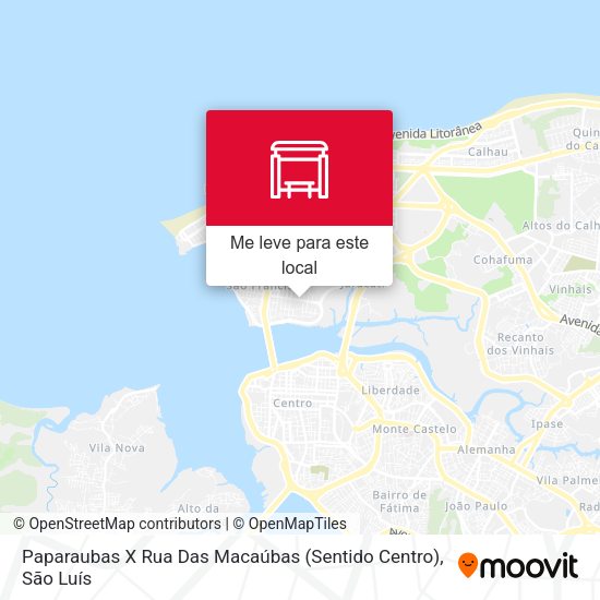 Paparaubas X Rua Das Macaúbas (Sentido Centro) mapa